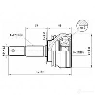 Шрус приводного вала, комплект STATIM G8GB04 L c506 1229369016