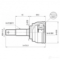 Шрус приводного вала, комплект STATIM Nissan Primera (P10) 1 1990 – 1996 c531 77 C5H5T