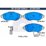 Тормозные колодки дисковые, комплект GALFER 25217 B1.G120-1244.2 247 38 1194415448