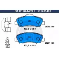 Тормозные колодки дисковые, комплект GALFER 2 5250 1194415643 25251 B1.G120-1489.2