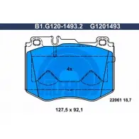 Тормозные колодки дисковые, комплект GALFER Mercedes E-Class (W213) 5 Седан E 300 (213.048) 258 л.с. 2019 – 2024 B1.G120-1493.2 2206 1 G1201493