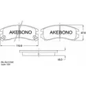 Тормозные колодки, дисковые, комплект AKEBONO AN-213WKE 21345 21344 1194440536