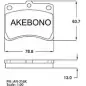 Тормозные колодки, дисковые, комплект AKEBONO 1194440542 AN-216K E13 90R-02A1110/0176 20780