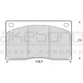Тормозные колодки, дисковые, комплект AKEBONO 1194441636 203 80 V6I9GZ9 AN-4092K