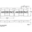 Тормозные колодки, дисковые, комплект AKEBONO 20380 AN-4198WKE 1194442045 21110