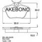 Тормозные колодки, дисковые, комплект AKEBONO AN-4242K 1194442244 E13 90R-010263/001 21606