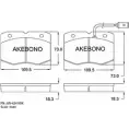 Тормозные колодки, дисковые, комплект AKEBONO 29139 AN-4296WKE 29037 1194442507