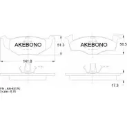 Тормозные колодки, дисковые, комплект AKEBONO 21866 21868 1194442619 AN-4317KE