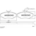 Тормозные колодки, дисковые, комплект AKEBONO AN-4343WKE 23452 1194442785 23453