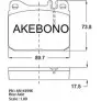 Тормозные колодки, дисковые, комплект AKEBONO 1194443038 E13 90R-010279/001 20341 AN-4399KE