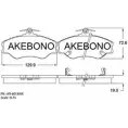 Тормозные колодки, дисковые, комплект AKEBONO AN-8018WK 23082 23081 1194445272