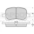 Тормозные колодки, дисковые, комплект AKEBONO 2 3294 MDRARU AN-8216WK 1194446272