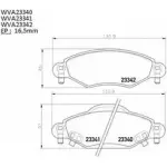 Тормозные колодки, дисковые, комплект AUTOMOTOR FRANCE 1194460465 ABP3312 YMQK52 23 340