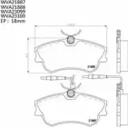 Тормозные колодки, дисковые, комплект AUTOMOTOR FRANCE 21 887 PBP3205 1194460893 48RQH