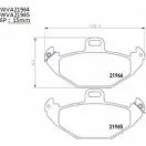 Тормозные колодки, дисковые, комплект AUTOMOTOR FRANCE 219 64 PBP3727 21965 1194460922