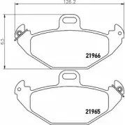 Тормозные колодки, дисковые, комплект BELACO BC1278 21 965 1194461823 21966