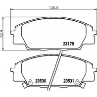 Тормозные колодки, дисковые, комплект BELACO BC1444 2317 8 23530 1194461964