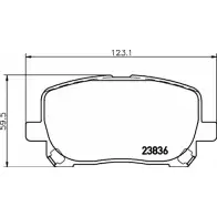 Тормозные колодки, дисковые, комплект BELACO 23 836 1194462068 BC1529 5XJAQ6