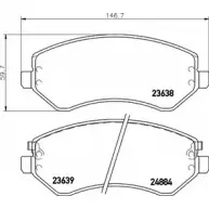 Тормозные колодки, дисковые, комплект BELACO BC1576 23639 2363 8 1194462125