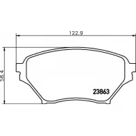 Тормозные колодки, дисковые, комплект BELACO 238 63 1194462142 70K05V BC1600