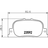 Тормозные колодки, дисковые, комплект BELACO 2 3592 BC1686 EG3JZT0 1194462250