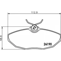 Тормозные колодки, дисковые, комплект BELACO 241 90 1194462279 53MLEM BC1713