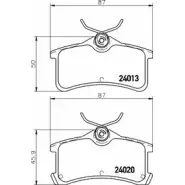 Тормозные колодки, дисковые, комплект BELACO 240 13 BC1895 24020 1194462429