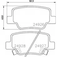 Тормозные колодки, дисковые, комплект BELACO 2 4926 1194462789 24927 BC4275