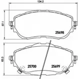 Тормозные колодки, дисковые, комплект BELACO 1194462964 BC4519 25699 2569 8