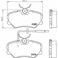 Тормозные колодки, дисковые, комплект BELACO BC540 2120 9 1194463037 21210