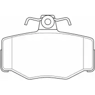 Тормозные колодки, дисковые, комплект OMNICRAFT HAMJ2M007C DAA 2135698 HAMZ2200BB 1194463734