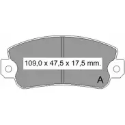 Тормозные колодки, дисковые, комплект VEMA 1194463863 20950 2 0775 832500
