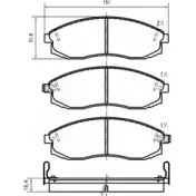 Тормозные колодки, дисковые, комплект VEMA 23087 2 3086 1194465090 K403100