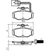 Тормозные колодки, дисковые, комплект VEMA 1194465140 2 1729 FL64Q K408602