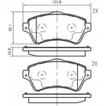 Тормозные колодки, дисковые, комплект VEMA 2 3615 BLWTRG 1194465247 K420300