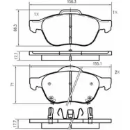 Тормозные колодки, дисковые, комплект VEMA 1194465263 K420800 239 96 23998