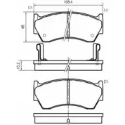 Тормозные колодки, дисковые, комплект VEMA 23 004 O6ZT4BX 1194465437 K606700