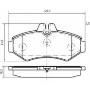 Тормозные колодки, дисковые, комплект VEMA Y6DVP 1194465596 2302 1 K621100