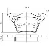 Тормозные колодки, дисковые, комплект VEMA K621300 1194465598 2 3020 KAG053