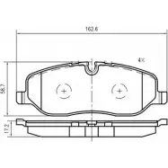 Тормозные колодки, дисковые, комплект VEMA 49IER K643800 1194465782 241 91