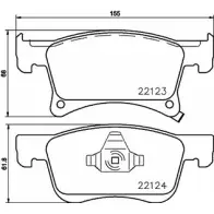 Тормозные колодки, дисковые, комплект HELLA PAGID 8DB 355 023-021 2 2123 22124 1194511927