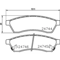 Тормозные колодки, дисковые, комплект HELLA PAGID 8DB 355 023-601 24745 1194512106 247 44