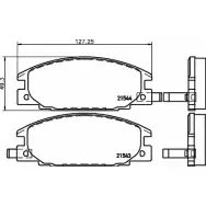 Тормозные колодки, дисковые, комплект HELLA PAGID 8DB 355 024-501 21544 2154 3 1194512483