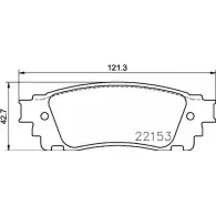 Тормозные колодки, дисковые, комплект HELLA PAGID 9039D1805 1194512550 8DB 355 024-631 2 2153