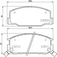 Тормозные колодки, дисковые, комплект HELLA PAGID 23 009 23010 8DB 355 030-411 1194513227