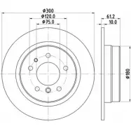 Тормозной диск HELLA PAGID 1194513567 5041 1PRO_HC_NA 8DD 355 101-732 FAII9