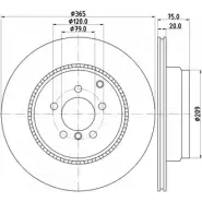 Тормозной диск HELLA PAGID 1194515232 DOULJN0 8DD 355 116-962 5 5248PRO_HC_NA