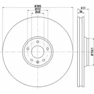 Тормозной диск HELLA PAGID 545 13PRO_HC_NA TWFIF 1194515483 8DD 355 119-322