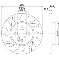 Тормозной диск HELLA PAGID UZIAF9 1194516043 8DD 355 123-611 54967-A 1