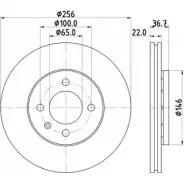 Тормозной диск HELLA PAGID KU1UYGZ 1194516218 5 5870PRO 8DD 355 125-391
